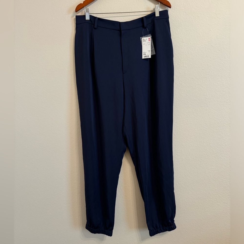 UNIQLO Womens Silfeel Jogger Pants XXL Blue